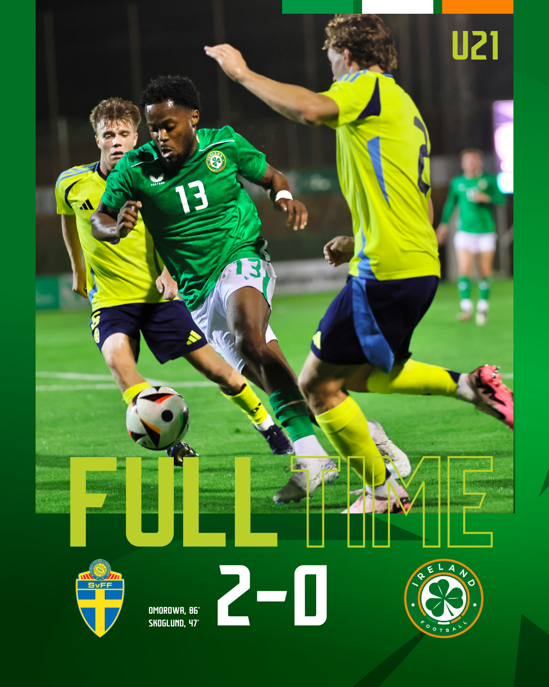 LIVE | Sweden U21 v Ireland U21